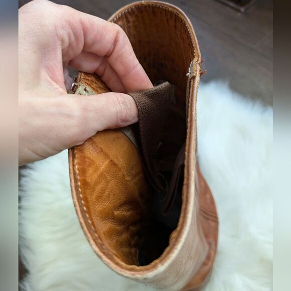 FRYE Men’s Campus Boots rustic square toe tall saddle brown leather (2950) 12 - Picture 12 of 12